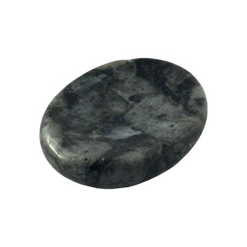 Polished labradorite worry stone for empaths and energy protection